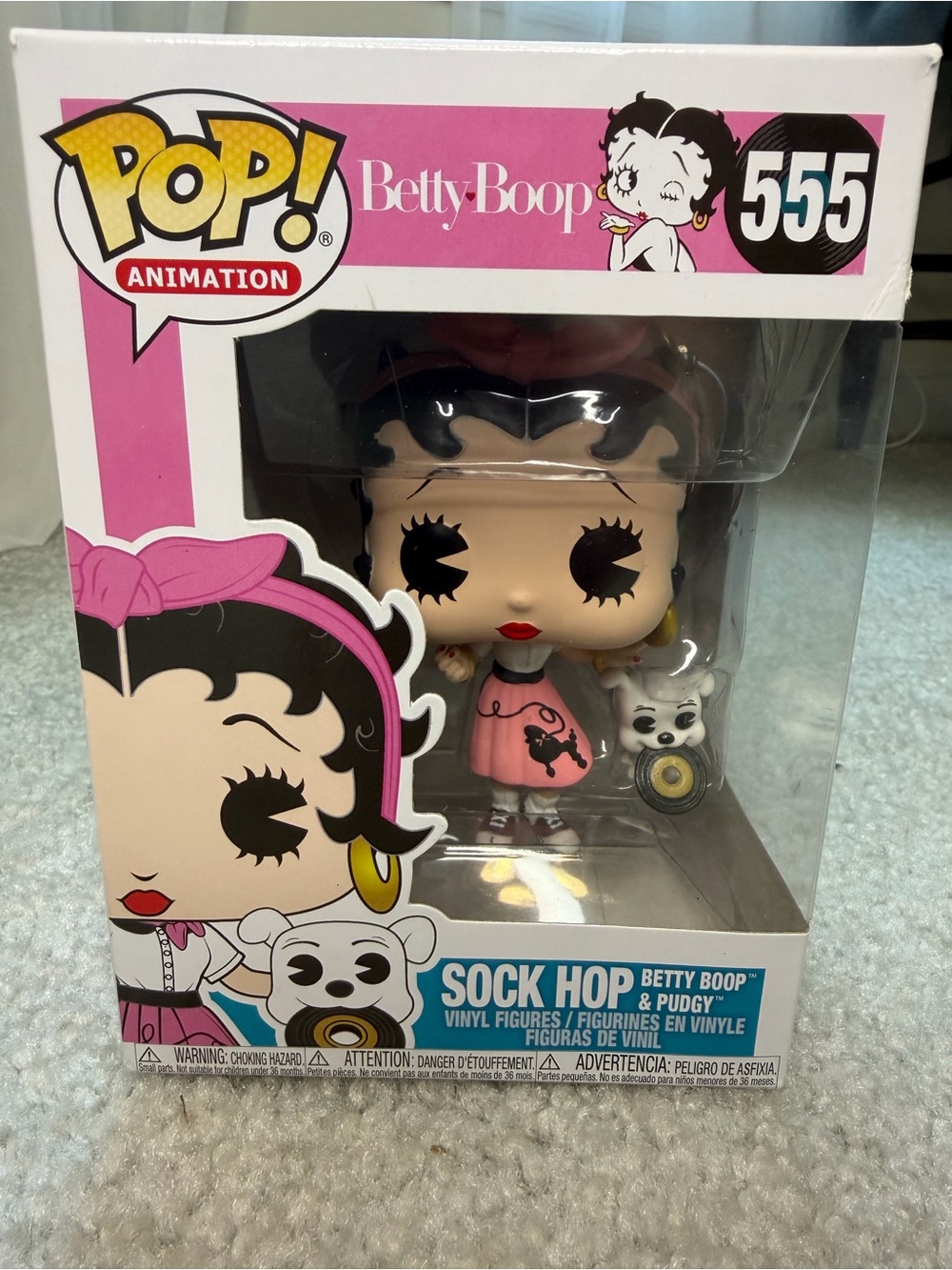 Funko White and Black Packaging Back Panel with Barcode